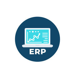 ERP system software icon, vector
