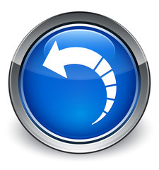 Back arrow icon optimum blue round button