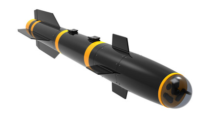 3d render of a ballistic missile