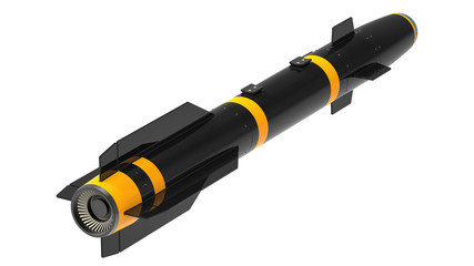 3d render of a ballistic missile