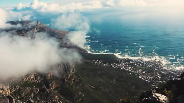 View from the mountains of Cape Town amazing footage