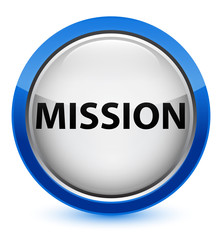 Mission crystal blue round button