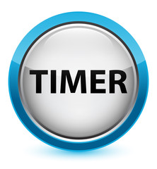 Timer crystal cyan blue round button