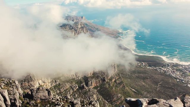 View from the mountains of Cape Town amazing footage