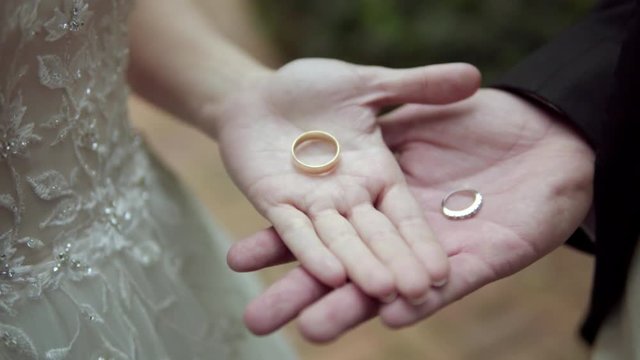 Rings in hands of a new copule.