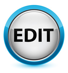 Edit crystal cyan blue round button