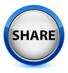 Share crystal blue round button