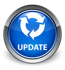 Update (refresh icon) optimum blue round button