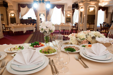 banquet in a restaurant