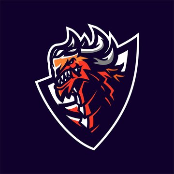 dragon esport gaming mascot logo template