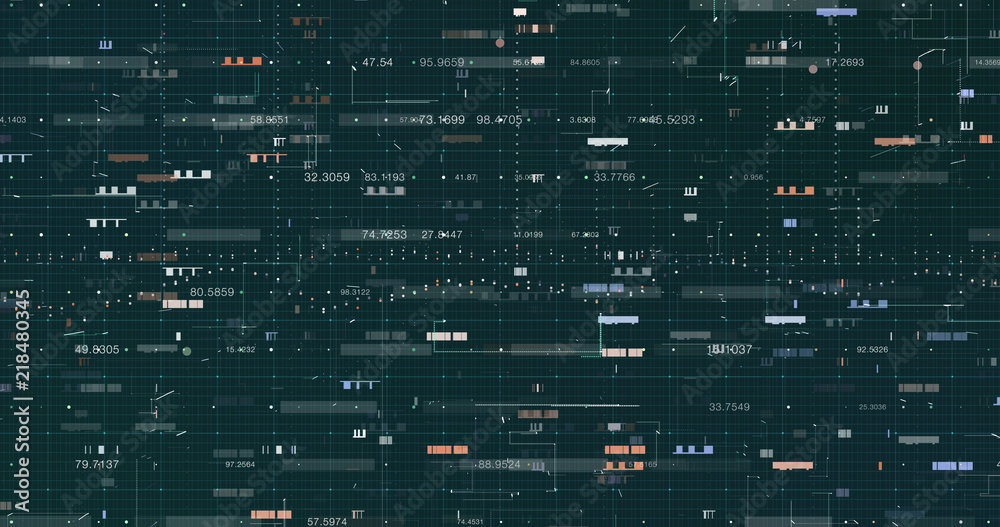 Wall mural abstract digital data background, 3d rendering