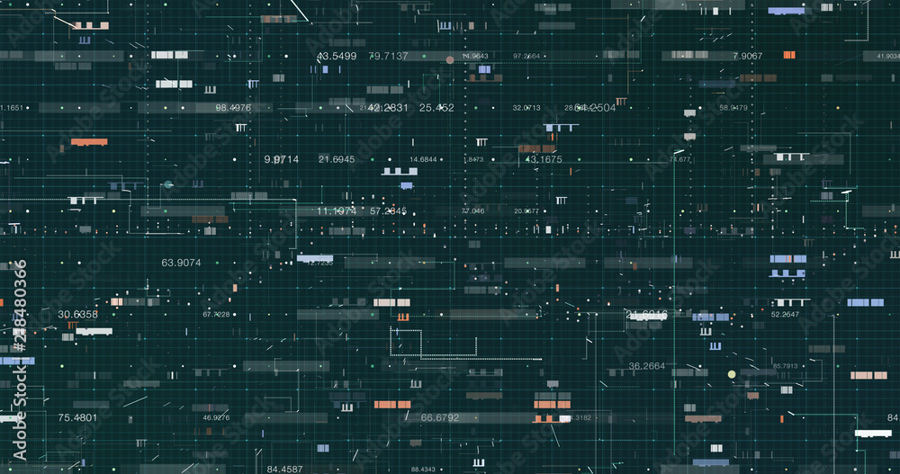 Wall mural abstract digital data background, 3d rendering