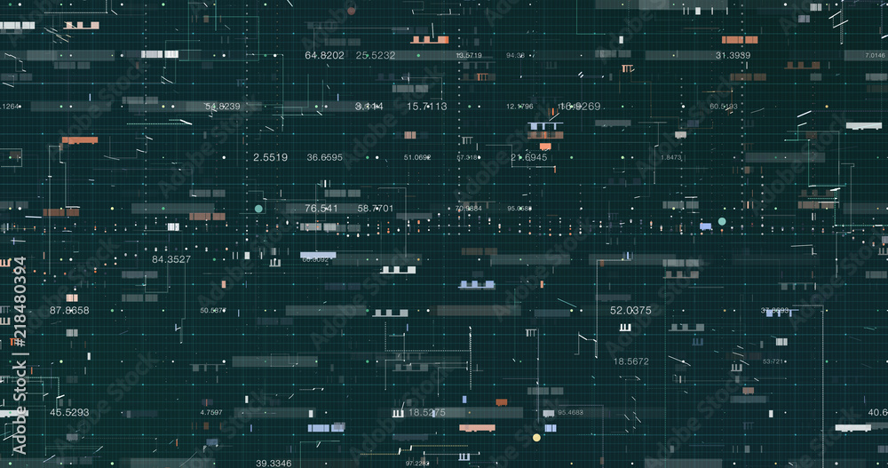Wall mural abstract digital data background, 3d rendering
