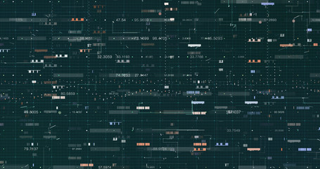 Abstract digital data background, 3D rendering