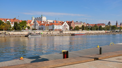 Szczecin in Poland / Panorama of the castle and historical part of the city