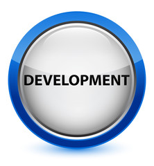 Development crystal blue round button