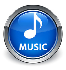 Music optimum blue round button
