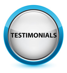 Testimonials crystal cyan blue round button