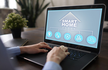 Fototapeta premium Smart home system, automation and iot concept.