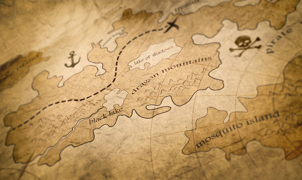 Fototapeta mapa lądowa fantasy