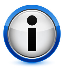 Info icon crystal blue round button