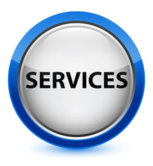 Services crystal blue round button