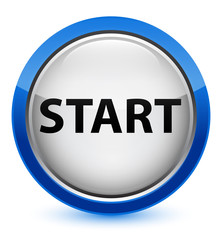 Start crystal blue round button