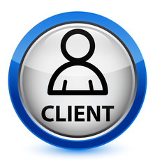 Client (member icon) crystal blue round button