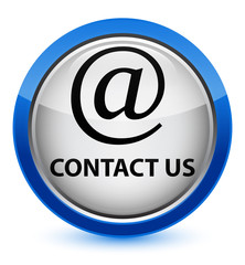 Contact us (email address icon) crystal blue round button