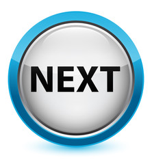 Next crystal cyan blue round button