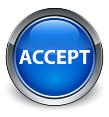 Accept optimum blue round button