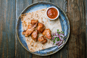 Kebab of pork