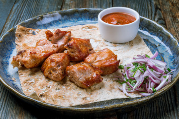 Kebab of pork