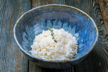 boiled rice in a bowl