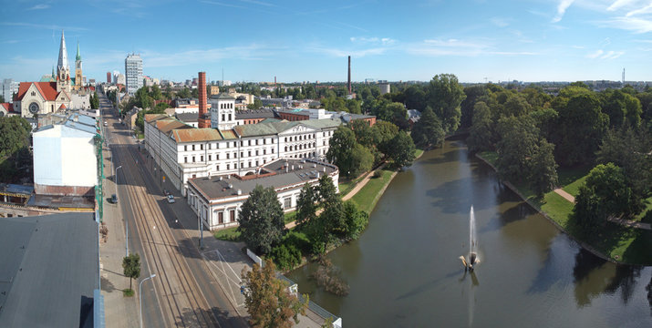 Fototapeta Łódź, Polska. Widok na Białą Fabrykę.