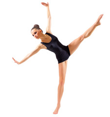 Fototapeta premium Young ballerina isolated