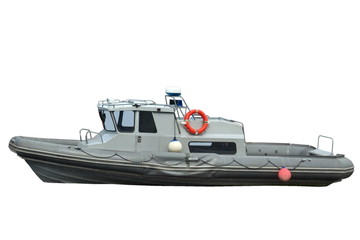 Military rescue boat.