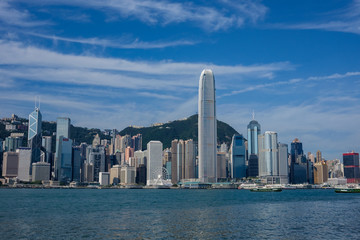 Naklejka premium Victoria Harbour, Hong Kong