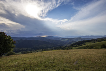 Fototapeta na wymiar Beautifoul landscape in Romania Carpathian mountains