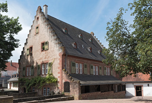 old historic mill in the monastery, seligenstadt, hesse, germany