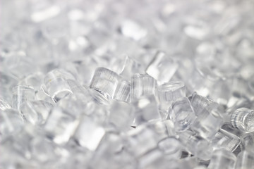 Background of plastic granules. Abstract background of artificial diamonds. - obrazy, fototapety, plakaty