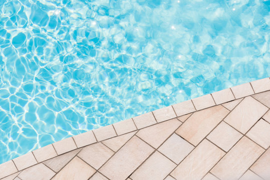 close up swimming pool, top view