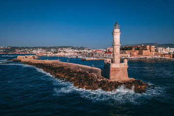 Chania Lighthouse - Drone Photo
