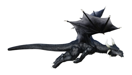 Fototapeta premium 3D Fantasy Fantasy Dragon na białym tle