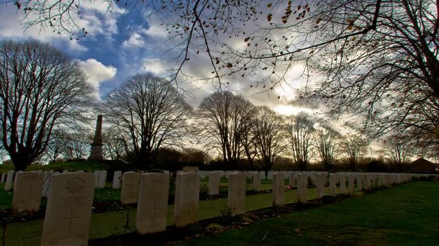 World war one british military cemetery timelapse