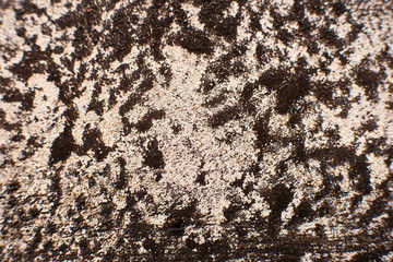 Background with black and white style. Macro. The wall of fine stone is covered with black and white paint in chaotic style. Rough structure of the wall.