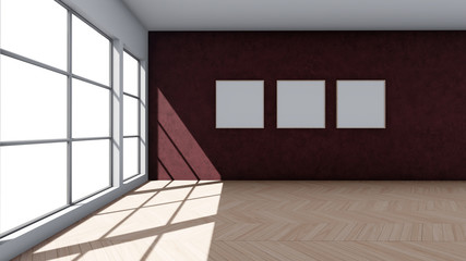 Interior background, 3D rendering