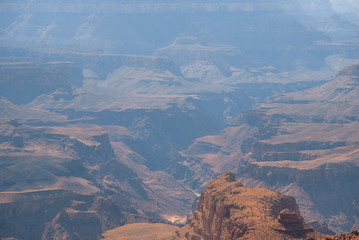 Closeup view of far edge of Grand Canyon