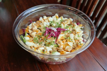 a bowl of colorful salat 