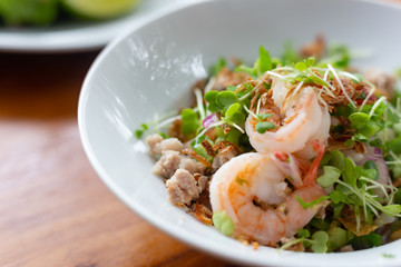 Wing Bean Shrimp Salad.